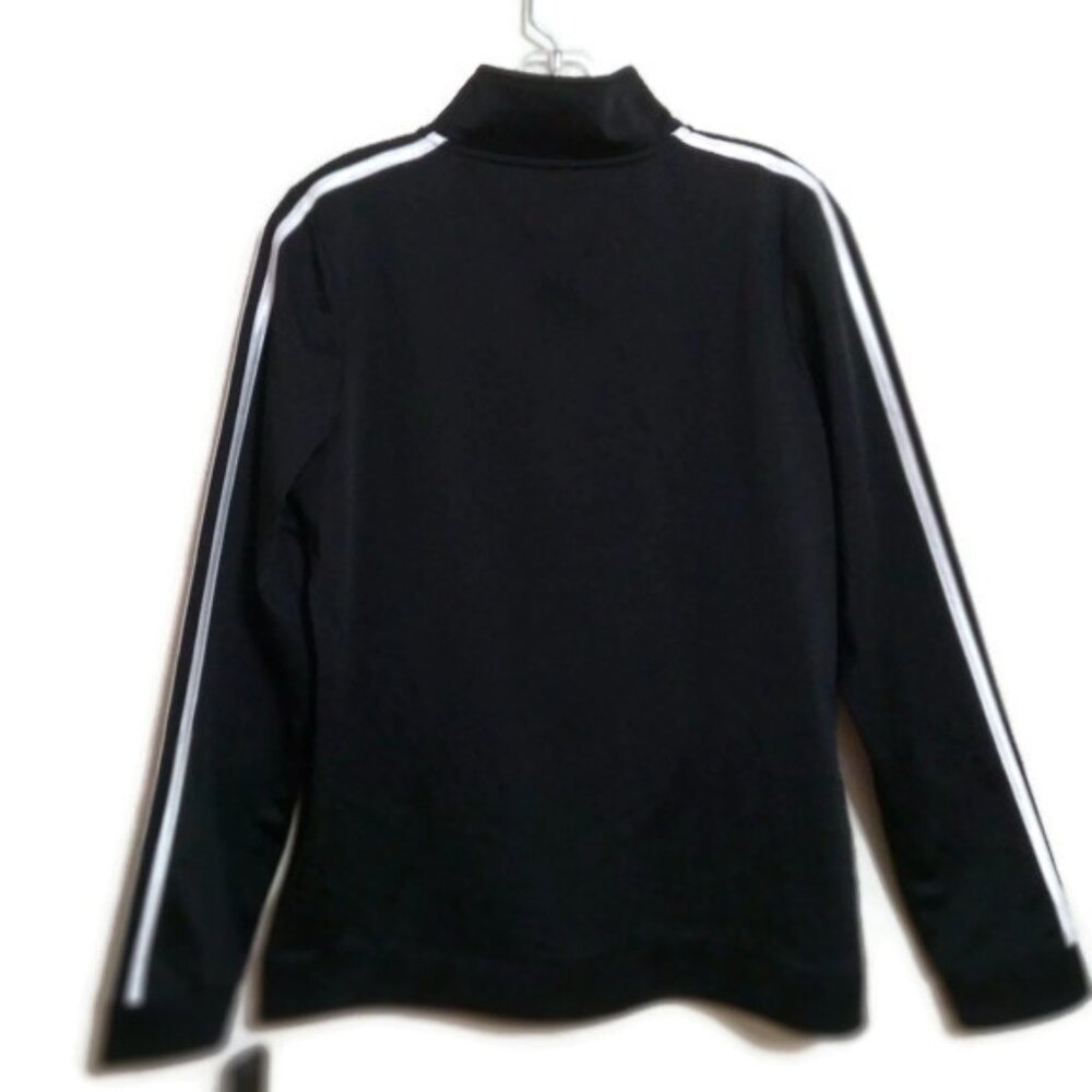 adidas boys Zip Front Iconic Jacket, Jet Black NWT - Picture 6 of 9